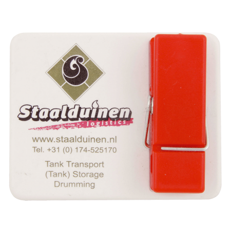 Wandplaatje met knijper - Rood
