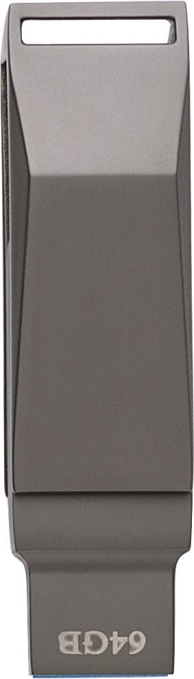Zinklegering USB-stick Dorian - gun metal
