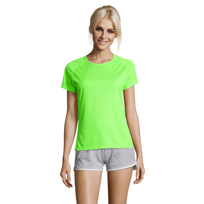 SPORTY WOMEN - SPORTYdames t-shirt 140g - Neon Groen