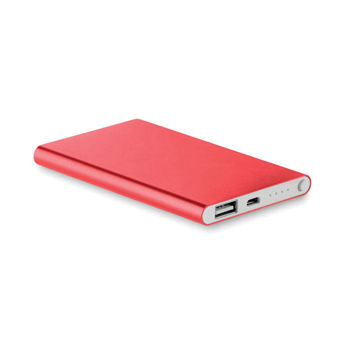 POWERFLAT - Alu PowerBank 4000mAh - Rood