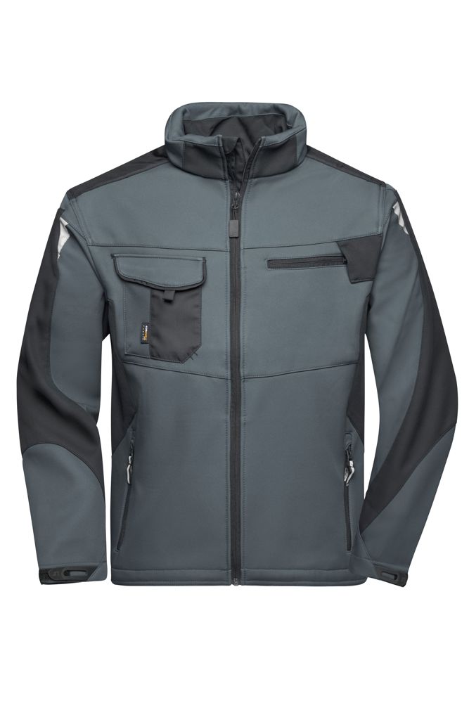 Workwear Softshell Jacket - STRONG - - Carbon/zwart (ca. Pantone 425C
blackC)