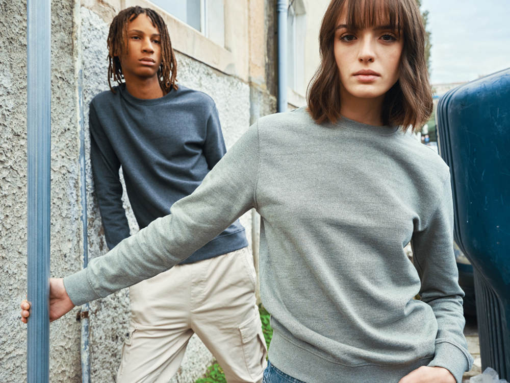 IQONIQ Denali gerecycled katoen sweater ongeverfd