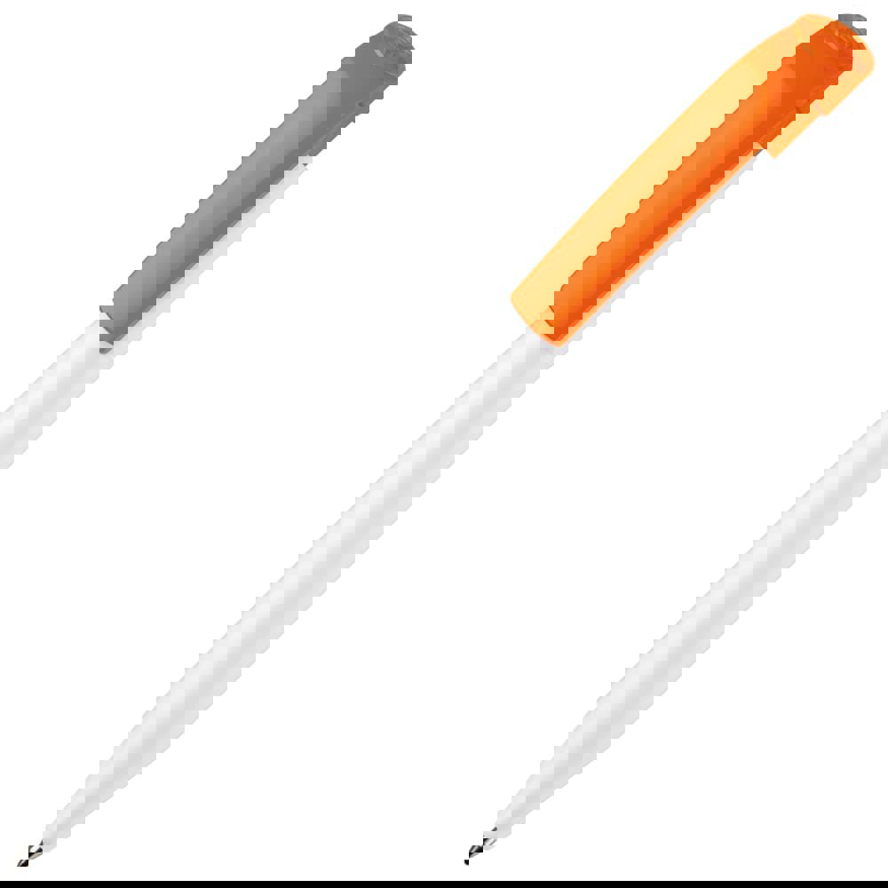 Balpen S45 hardcolour - Wit / Oranje