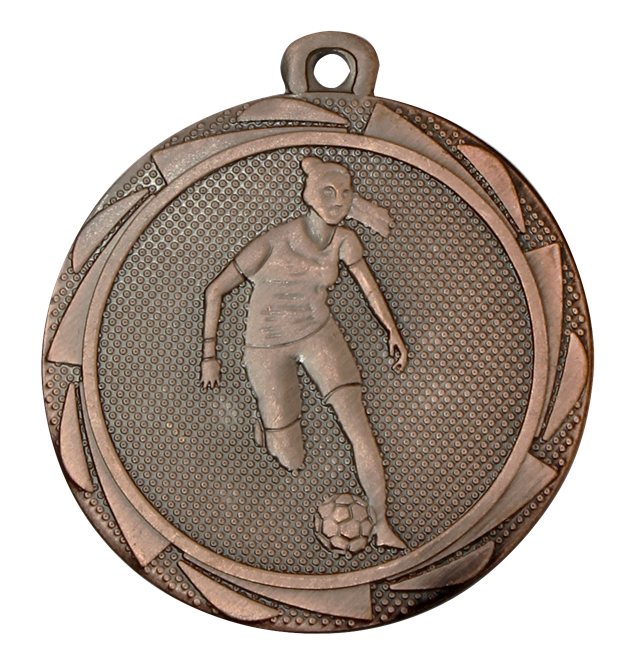 B-BS.ME111 medailles 4,5 cm damesvoetbal - 3. brons