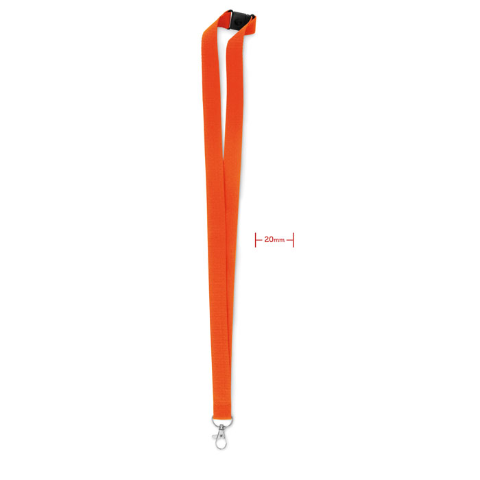 PANY - Lanyard, haak en clip. 20 mm - Oranje