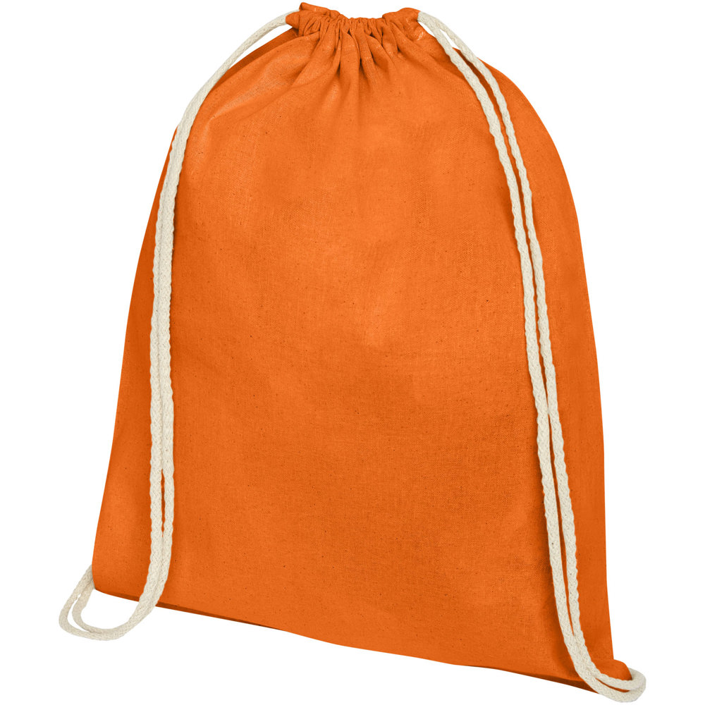 Oregon 140 g/m² katoenen rugzak met trekkoordsluiting 5L - Oranje