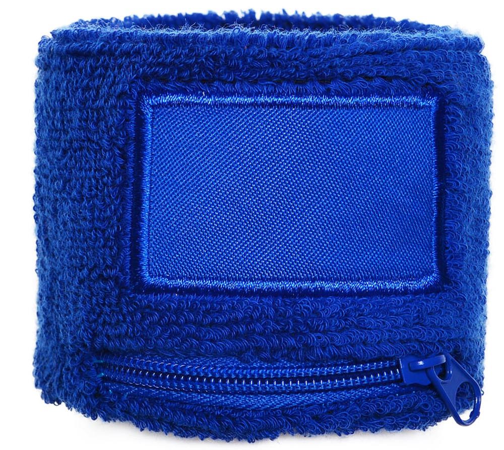 Polsband met label en ritsvakje - Kobaltblauw (PMS 286c) / Kobaltblauw