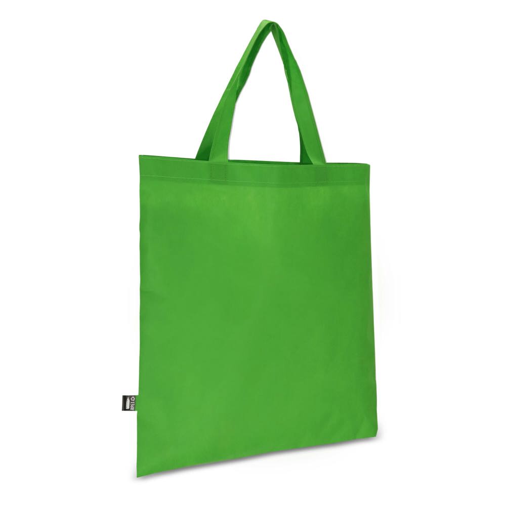 R-PET Draagtas non-woven korte handvatten 38 x 42cm 75g/m² - lichtgroen