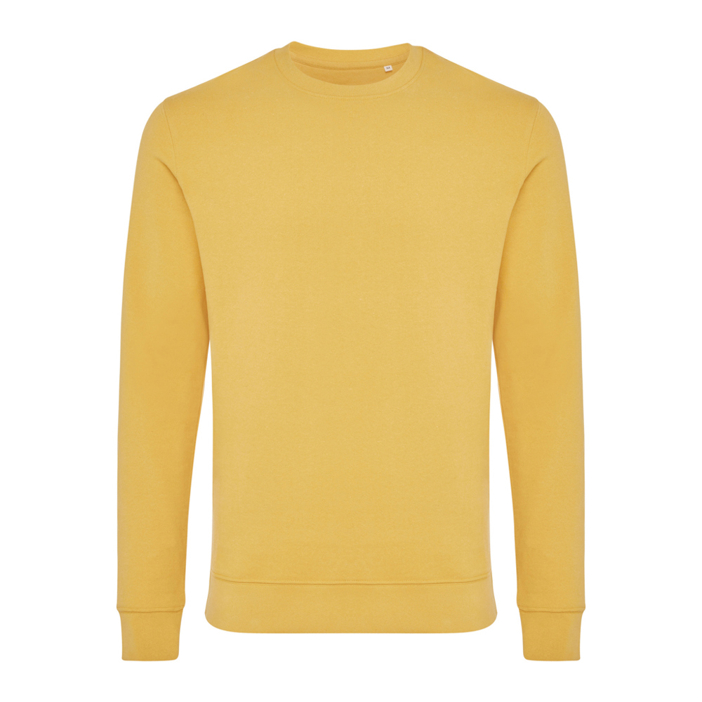 IQONIQ Zion gerecycled katoen sweater - ochre yellow (± PMS 14-1041 TCX)