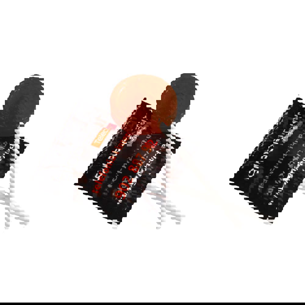 Platte lolly - Wit/Bruin