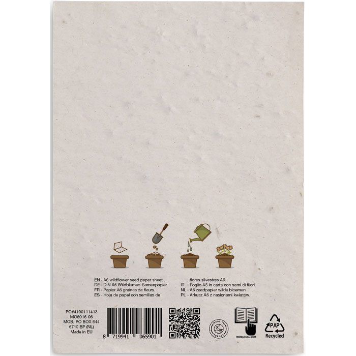 ASIDO - A6 zaadpapier wilde bloemen