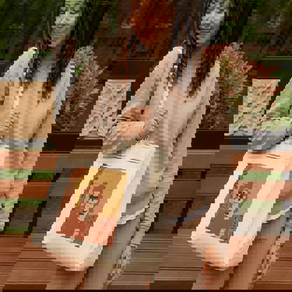 Katoen Tote met rits OEKO-TEX® 39 x 24 x 34cm 320g/m²