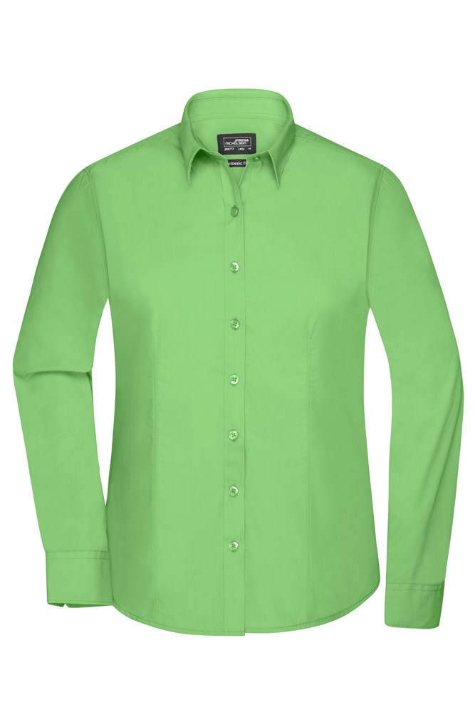 Ladies' Shirt Long-Sleeved Poplin - Lime (ca. Pantone 360C)