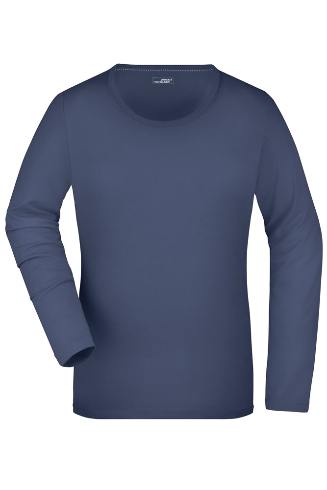 Ladies' Stretch Shirt Long-Sleeved - Navy (ca. Pantone 296C)