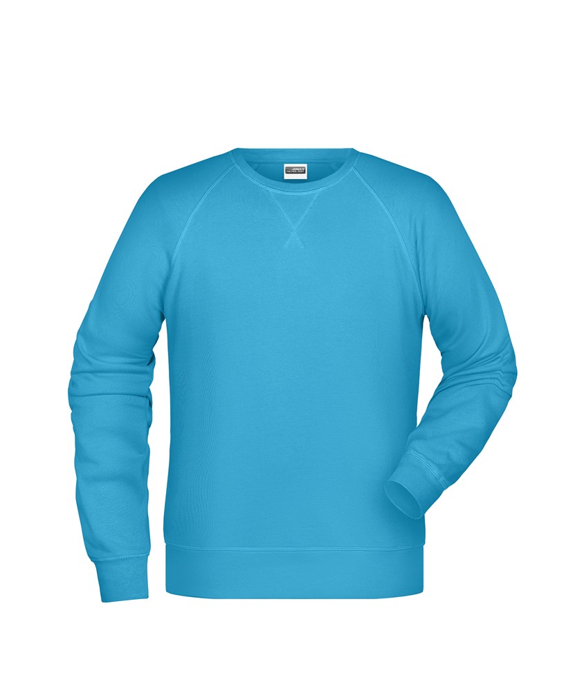 Men´s Sweat OCS Blended & RCS - Turquoise (ca. Pantone 312C)
