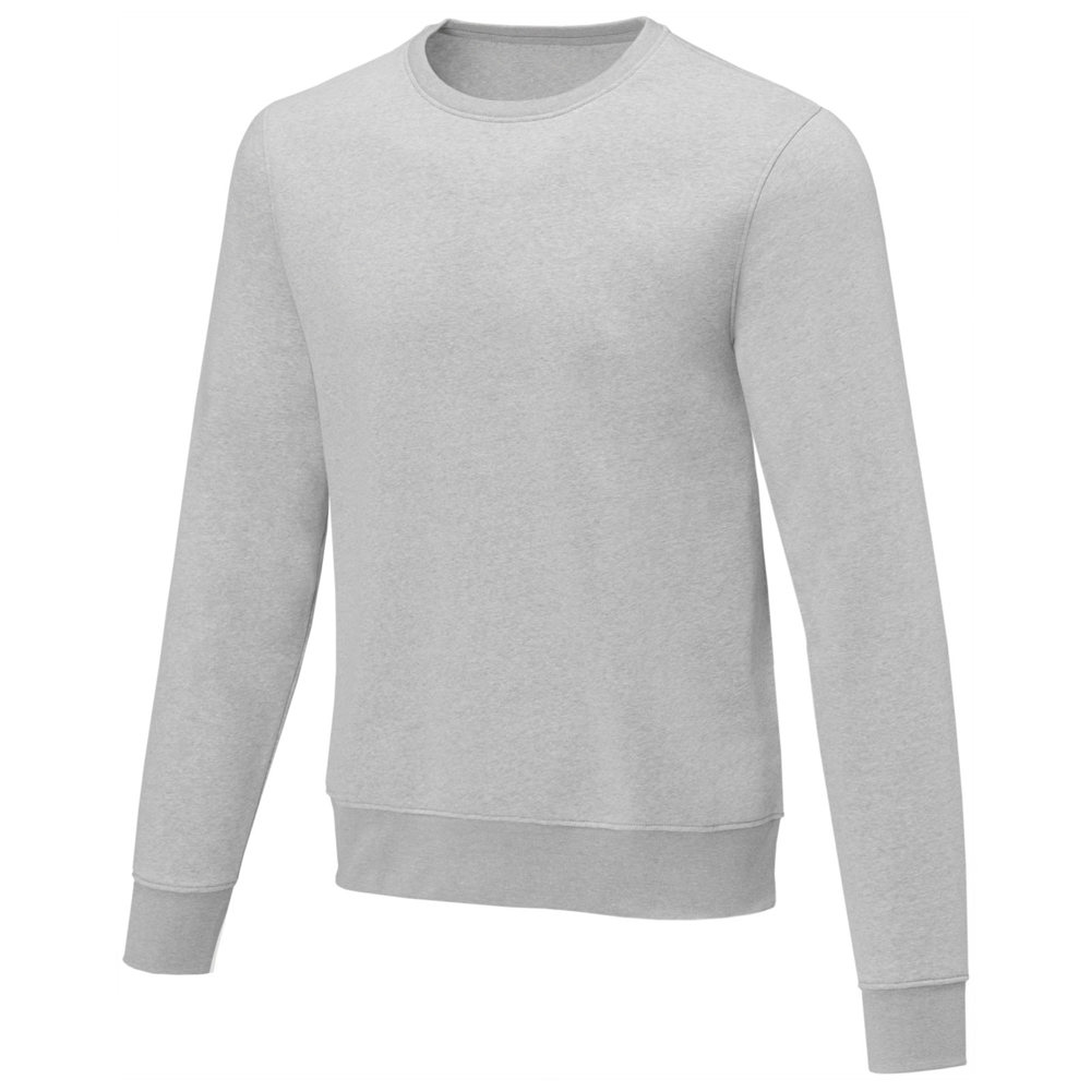 Zenon heren sweater met crewneck - Gemêleerd grijs