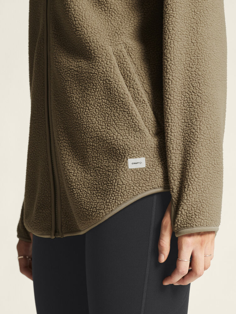 Craft - Join Pile Fleece FZ Hood W Taupe XS