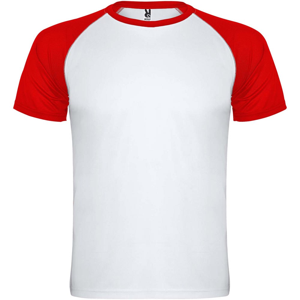Indianapolis sportshirt met korte mouwen voor kinderen - Wit, Rood