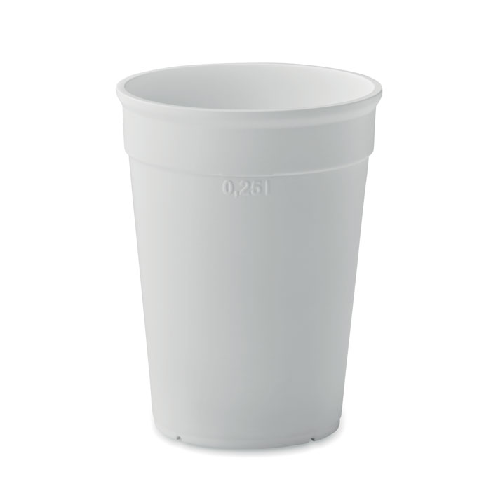AWAYCUP - PP beker 250ml - Wit