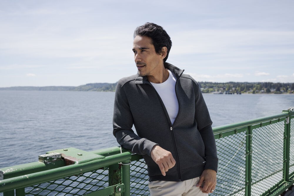 Cutter & Buck - Pemberton Cardigan Full Zip Heren Donker Mokka L