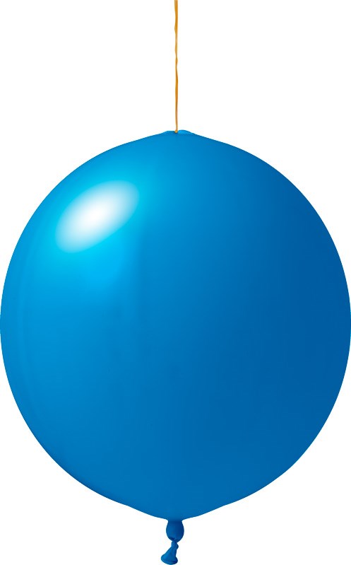 Punchballonnen onbedrukt 120/130 cm - Ø 44 cm - 18 inch - Midden blauw (6010) Pastel (± PMS 3005)