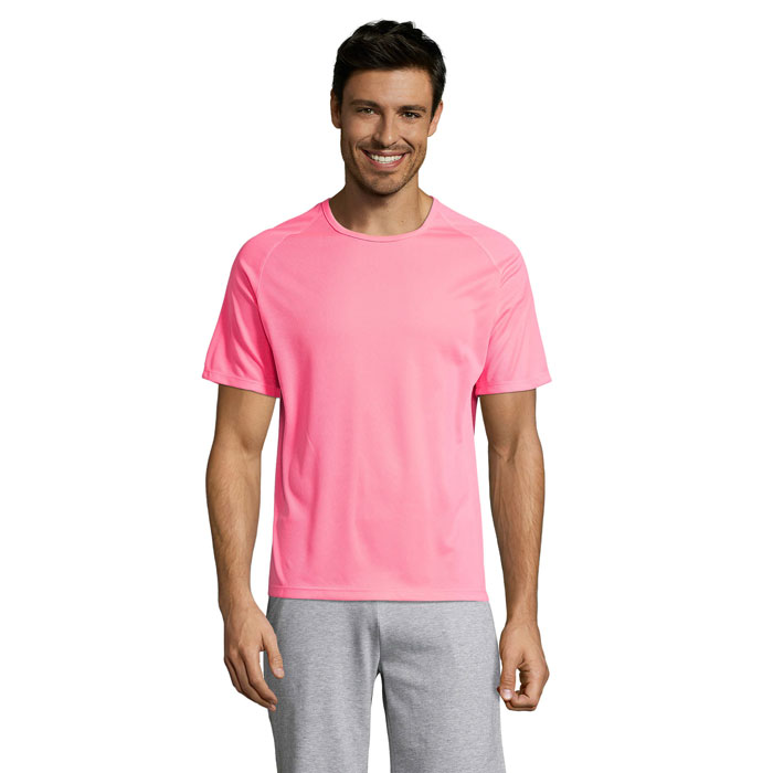 SPORTY - SPORTY HEREN T-Shirt - Neon Roze 2