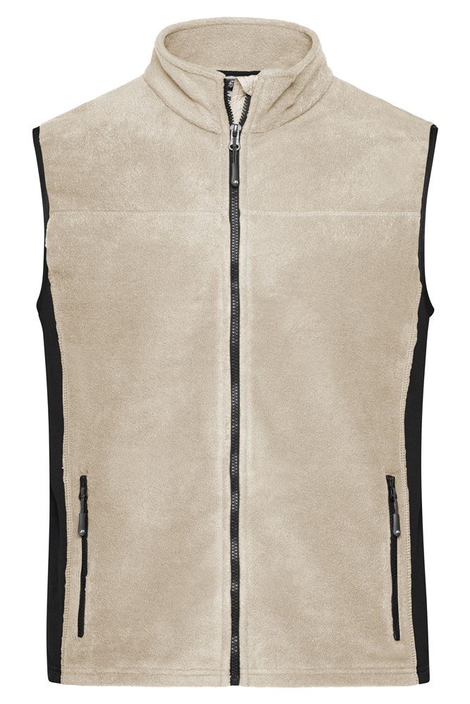Workwear Fleece Vest - STRONG - - Steen/zwart (ca. Pantone 7501C
blackC)