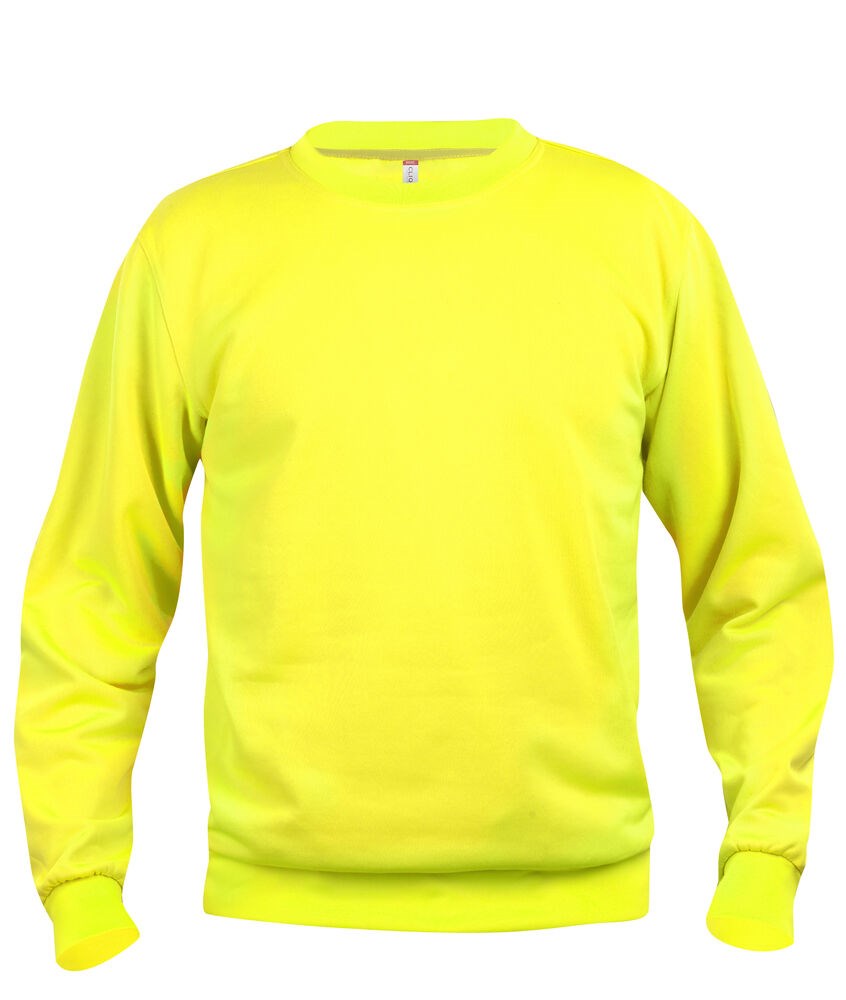 Clique - Basic Roundneck - Signaal-geel