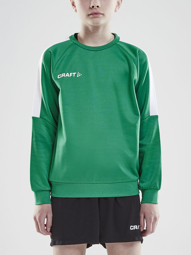 Craft - Progress R-Neck Sweater Jr Team Green/White 134/140