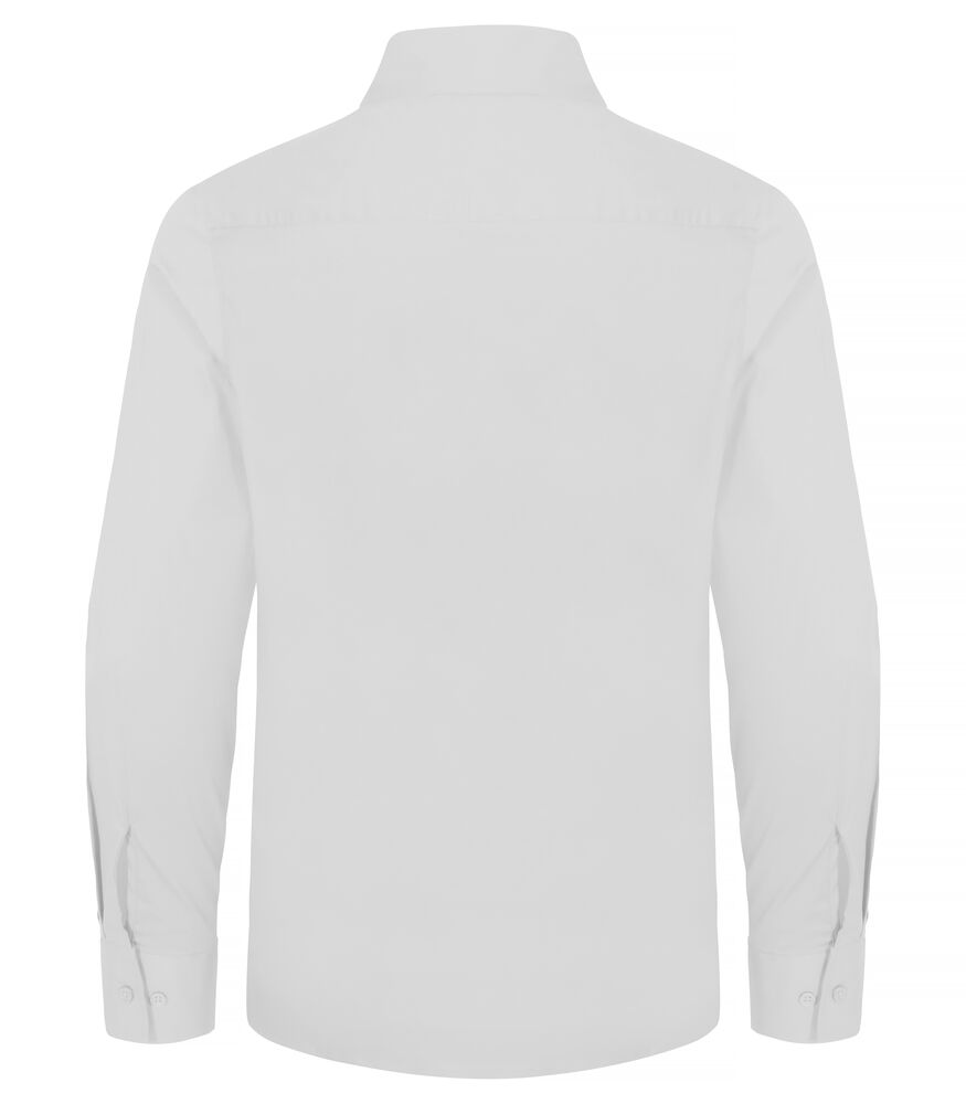 Clique - Stretch Shirt L/S Wit 4XL