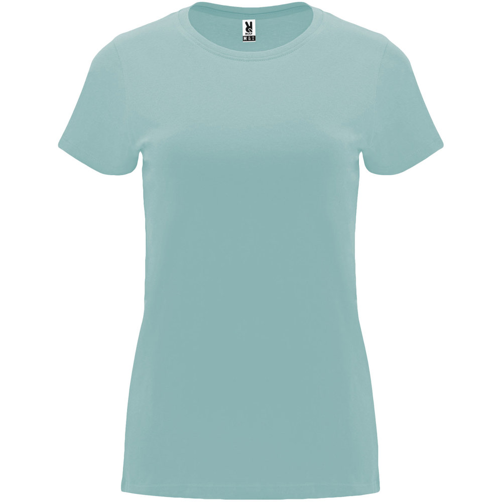 Capri 170 g/m² damesshirt met korte mouwen - Gewassen blauw