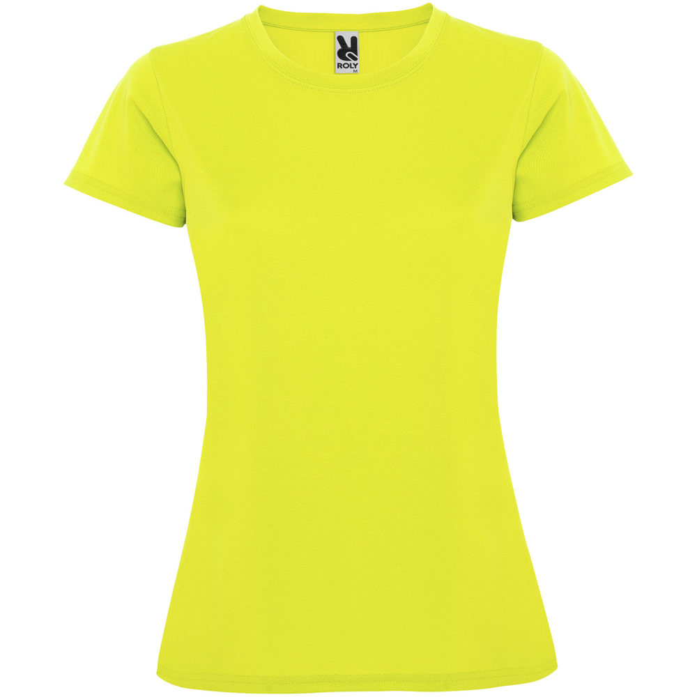 Montecarlo sportshirt met korte mouwen voor dames - Fluorgeel