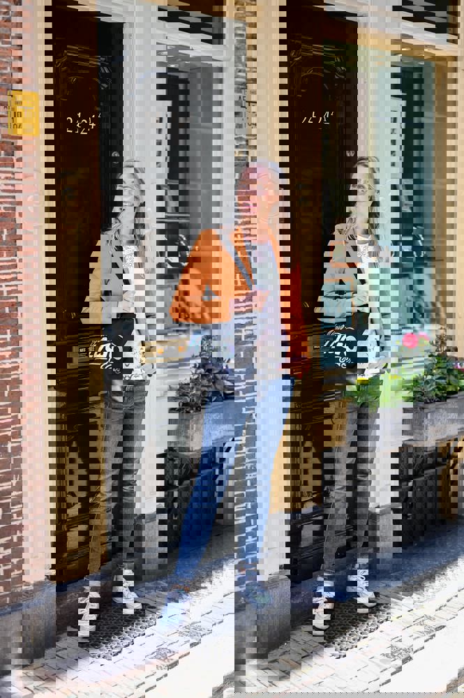 Katoenen tas met lange hengsels, 140 gr/m²