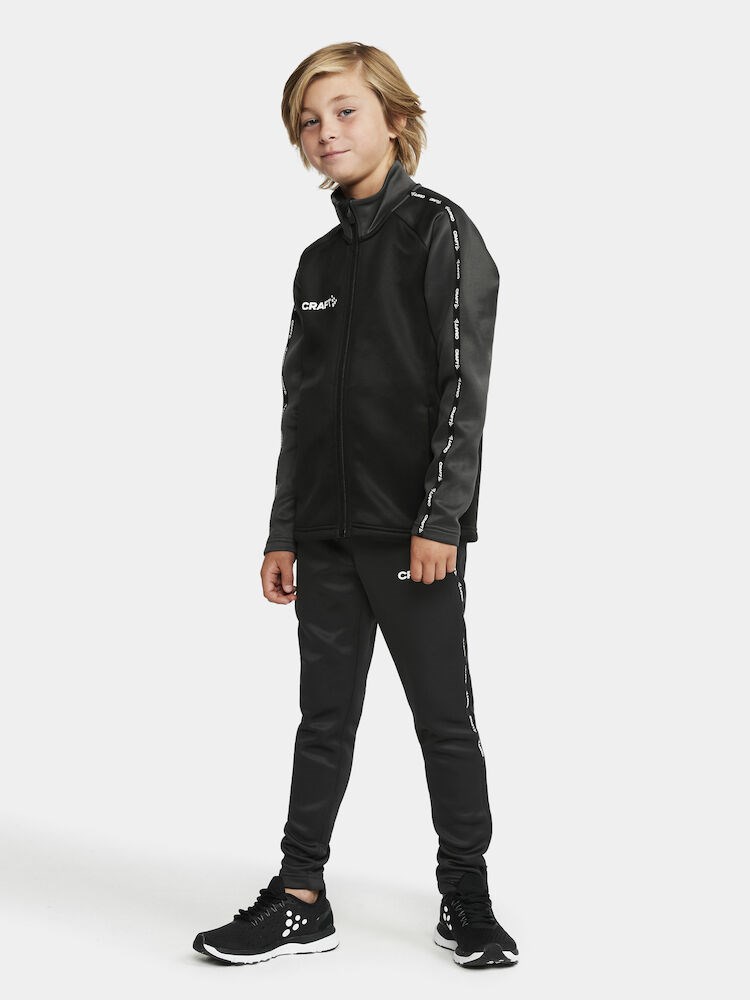 Craft - Squad 2.0 Full Zip Jr Black-Granite 146/152