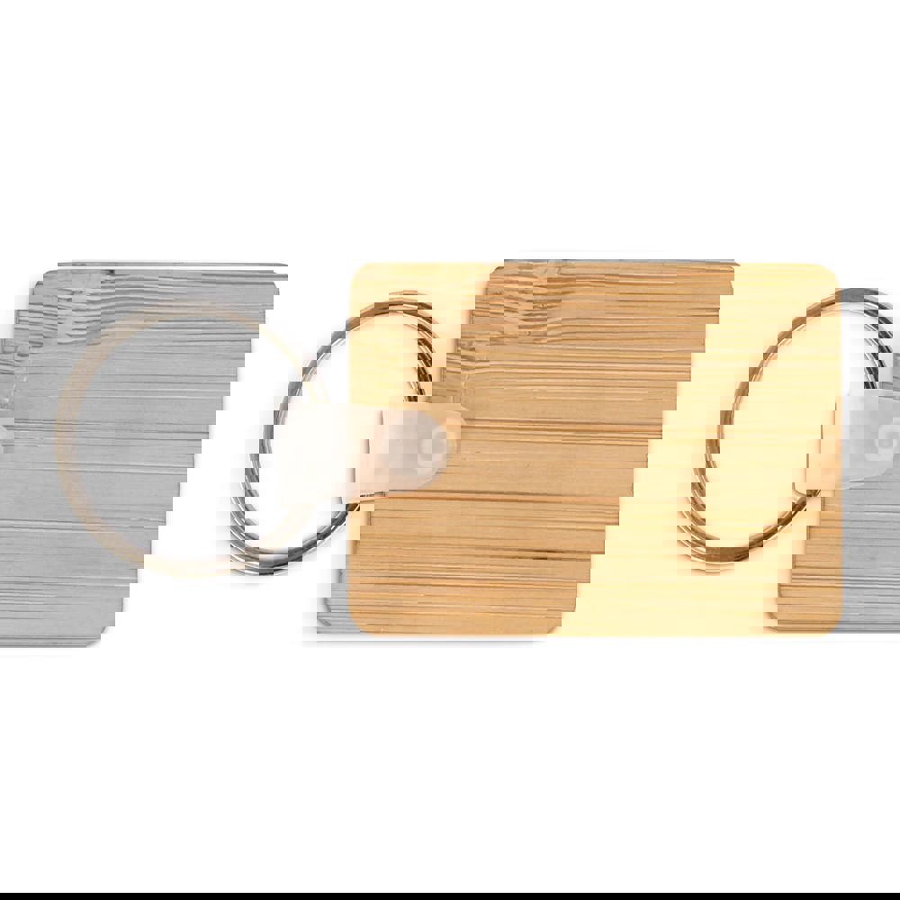 Sleutelhanger Bamboe rechthoekig