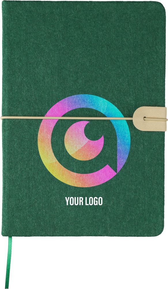 Gerecycled vilt notitieboek (A5) Dario