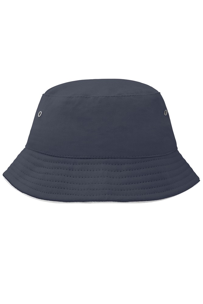 Fisherman Piping Hat for Kids - Navy/wit (ca. Pantone 296C
white)