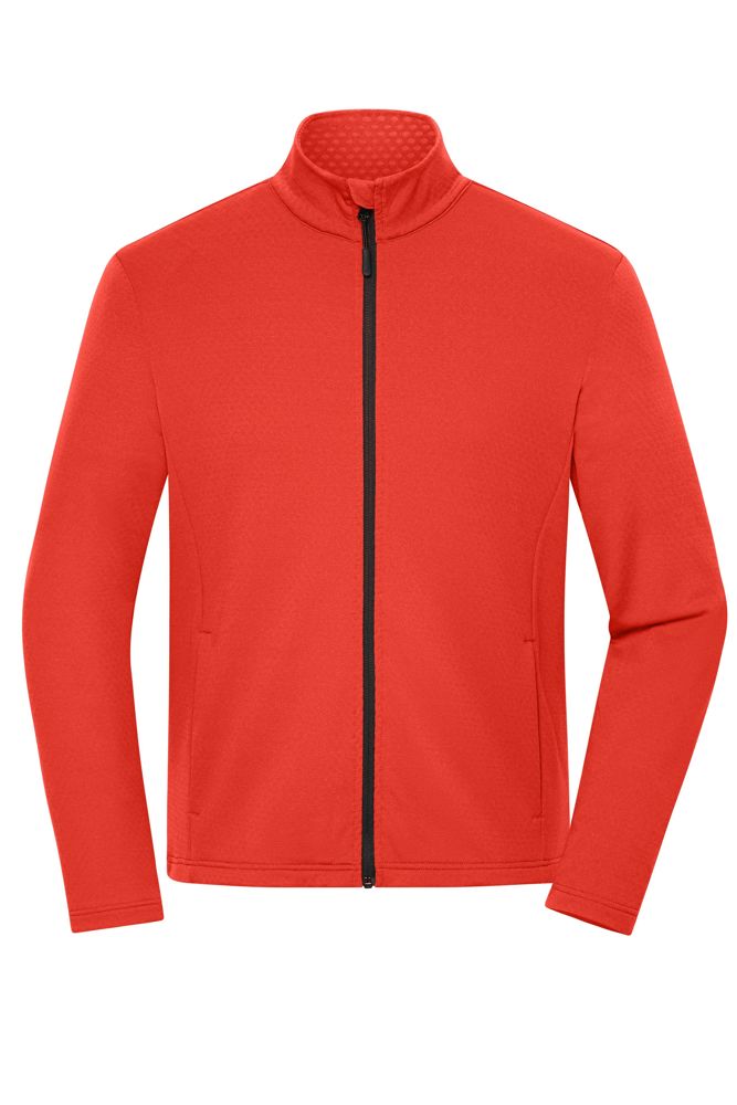 Men's Sports Structured Fleece Jacket GRS - Kruidig-oranje (ca. Pantone 485 C)