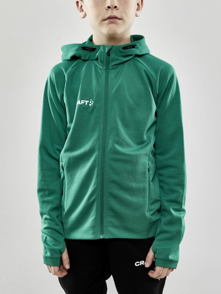 Craft - Evolve Hood Jacket Jr Team Green 122/128