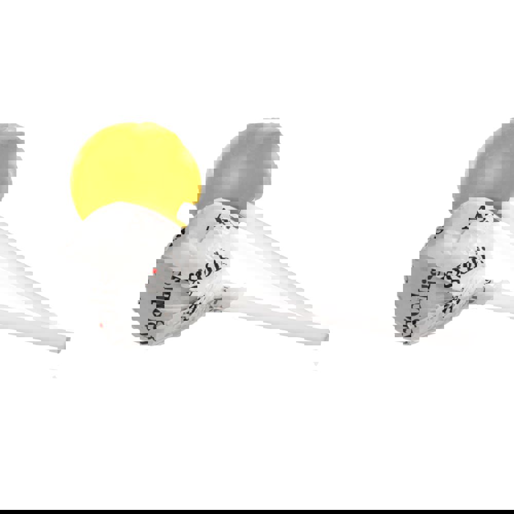 Ronde lolly - wit/geel