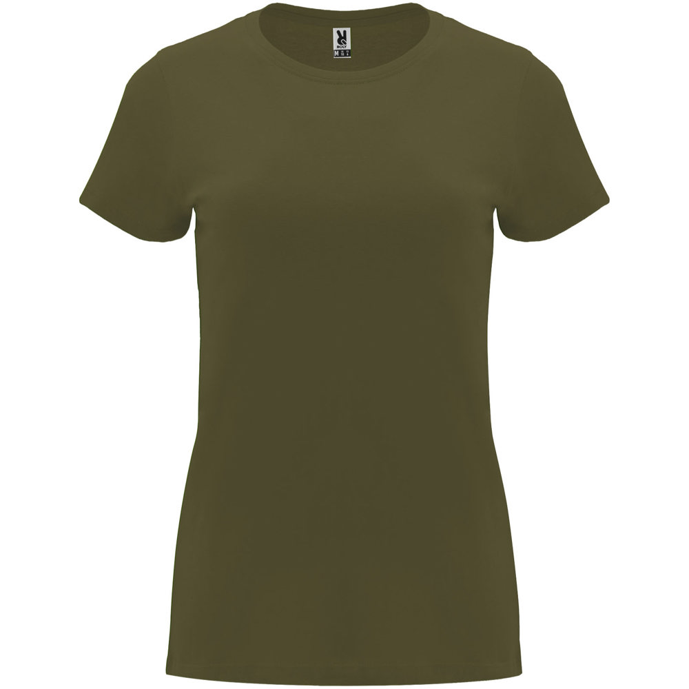 Capri 170 g/m² damesshirt met korte mouwen - Militair groen