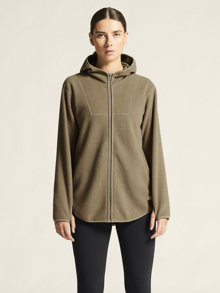 Craft - Join Pile Fleece FZ Hood W Taupe XS