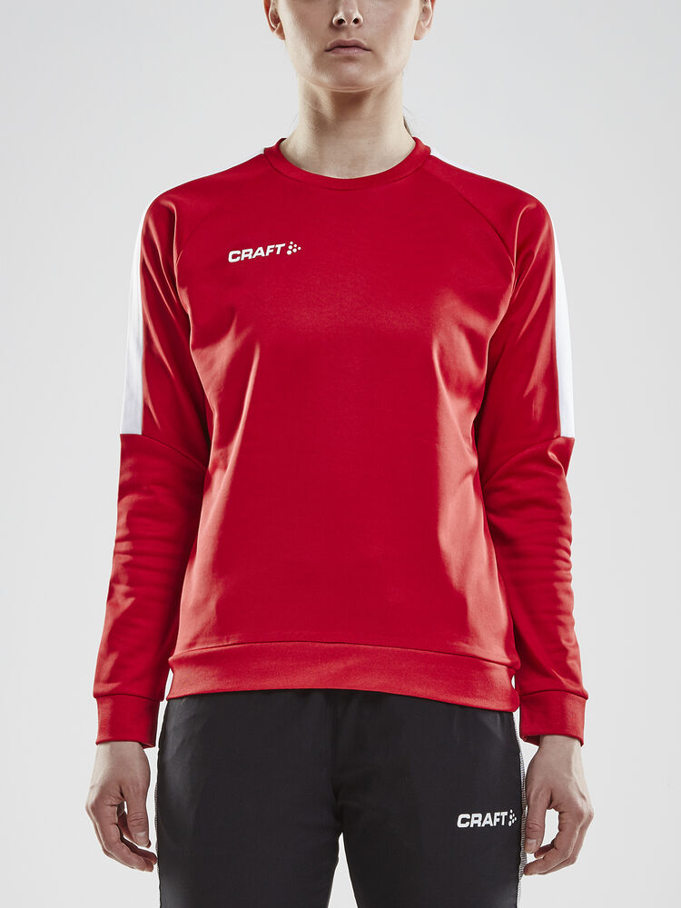 Craft - Progress R-Neck Sweater W Bright Red/White XS