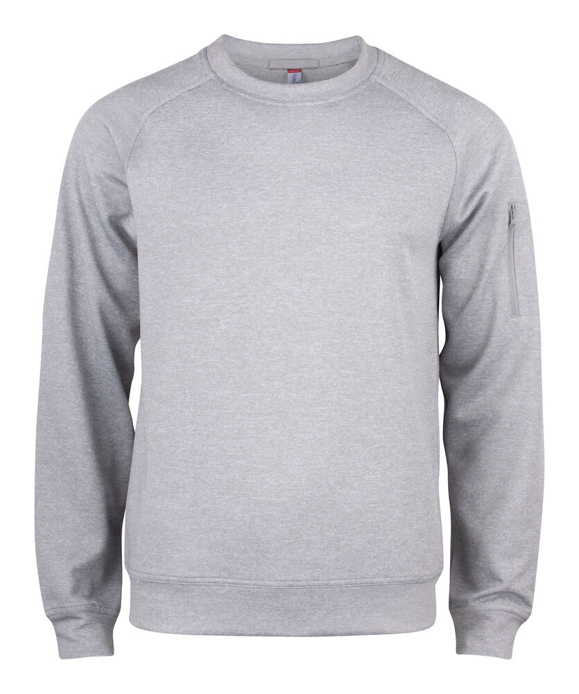 Clique - Basic Active Roundneck - Grijs-melange