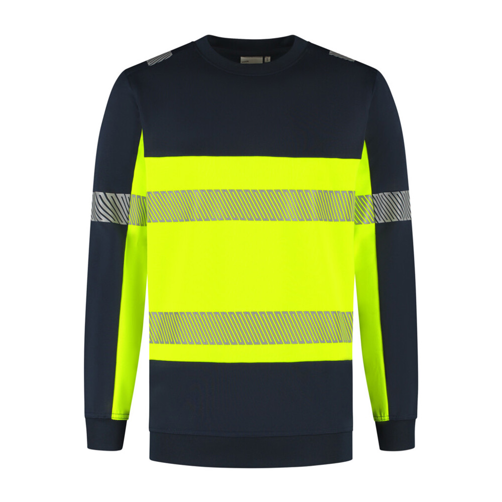 Santino Sweater Hudson - Real Navy / Fluor Yellow