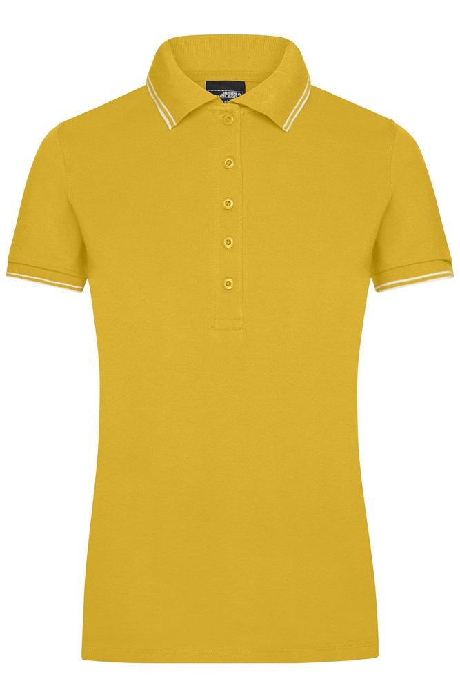 Ladies' Polo - Zon-geel/wit (ca. Pantone 116C
white)