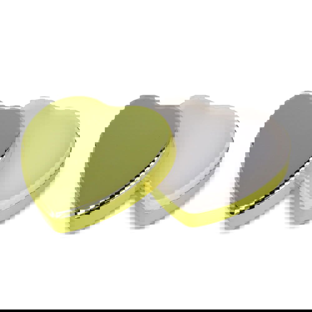 Platte metallic lippenbalsem in hartvorm - goud