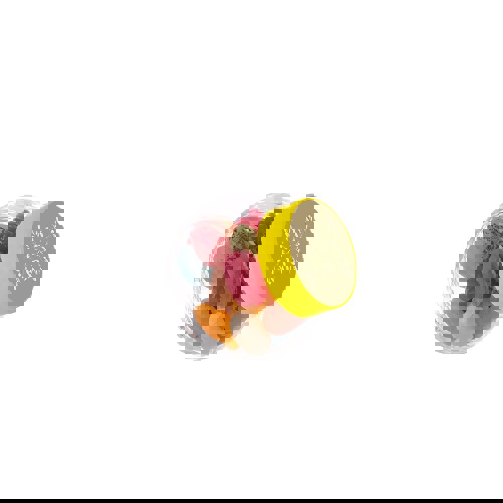 Micro glazen potje 50 ml, gevuld met snoep