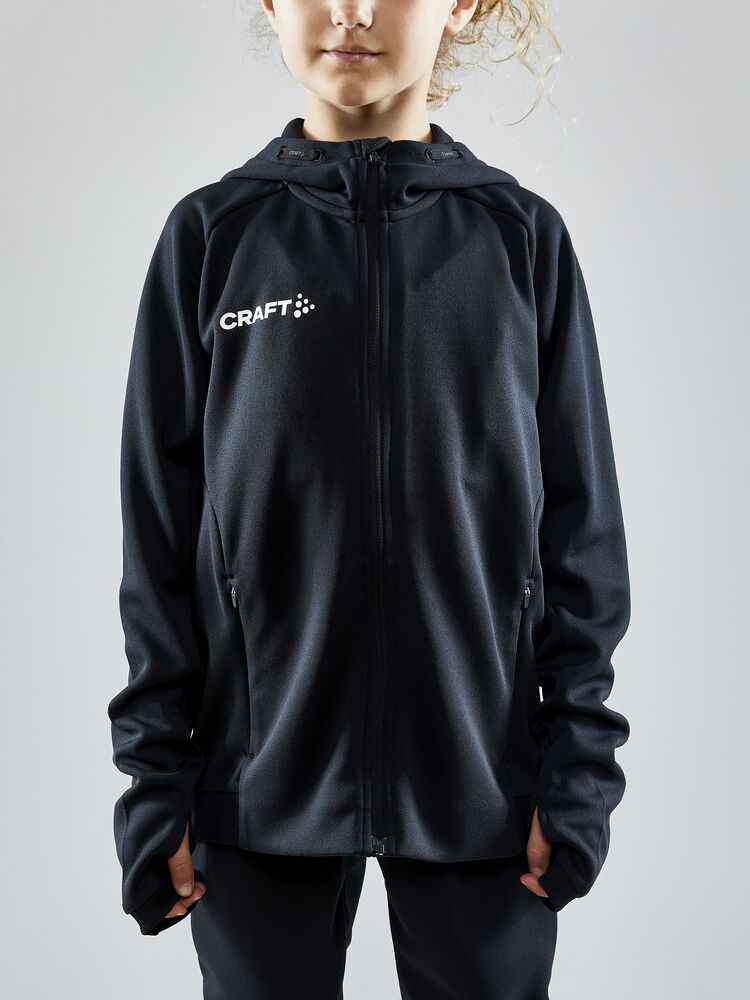 Craft - Evolve Hood Jacket Jr Black 122/128