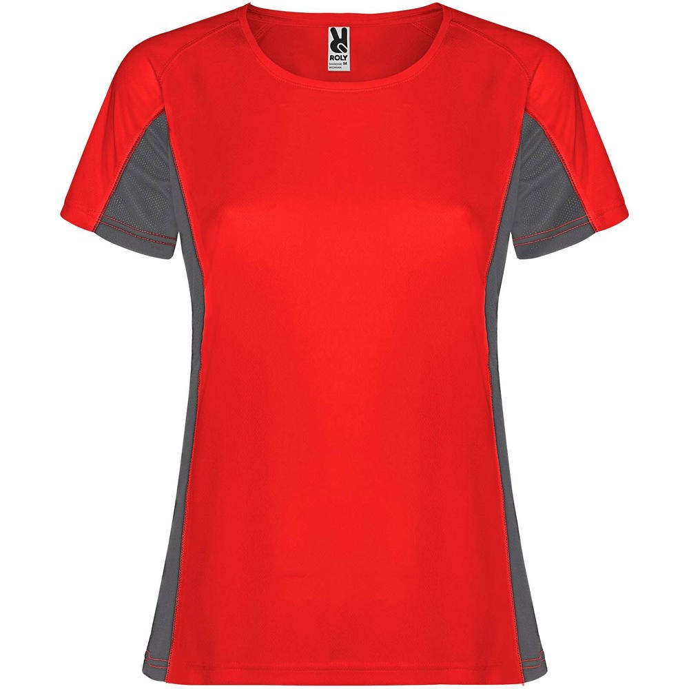 Shanghai sportshirt met korte mouwen voor dames - Rood, Donkerlood